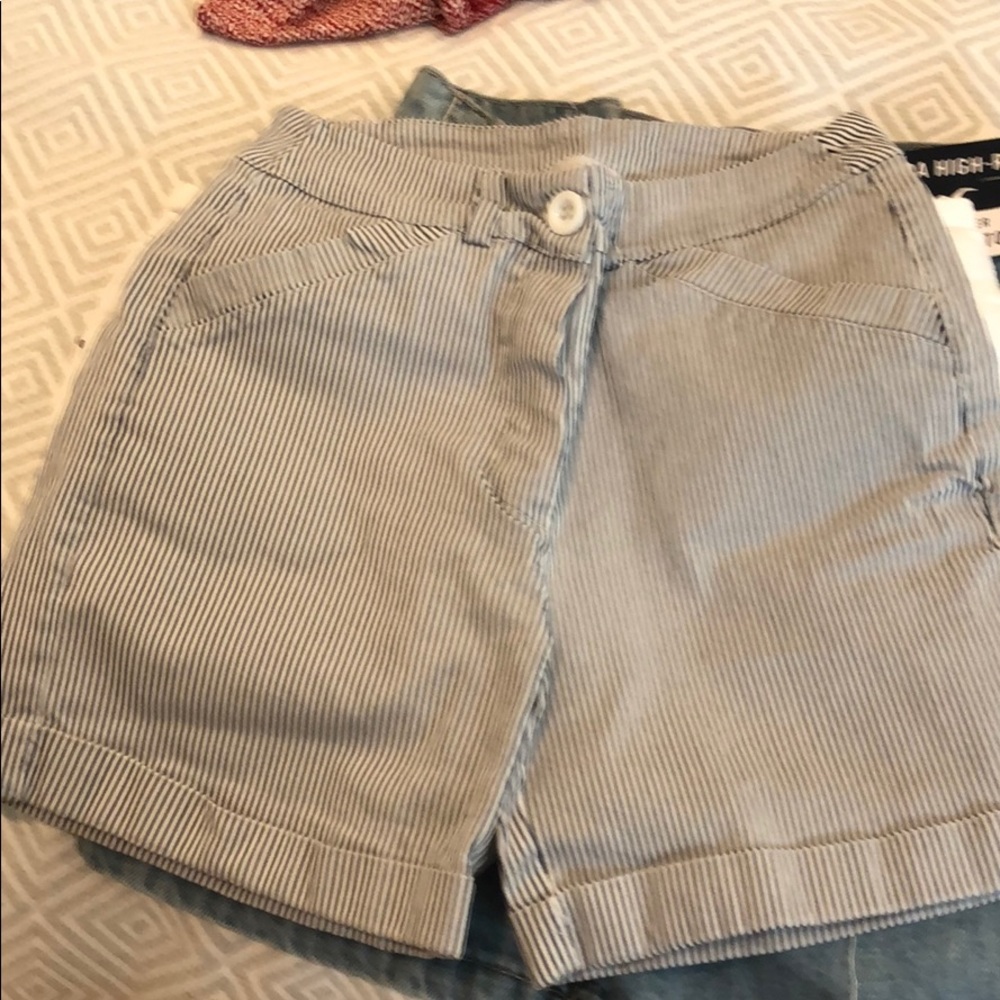 Black and white shorts